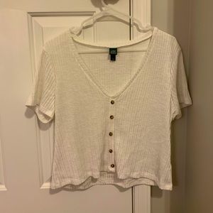 XL Wild Fable Button Down Crop Top